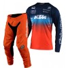 CONJUNTO TROY LEE DESIGNS 2021 GP AIR  STAIN'D TEAM - NAVY / LARANJA
